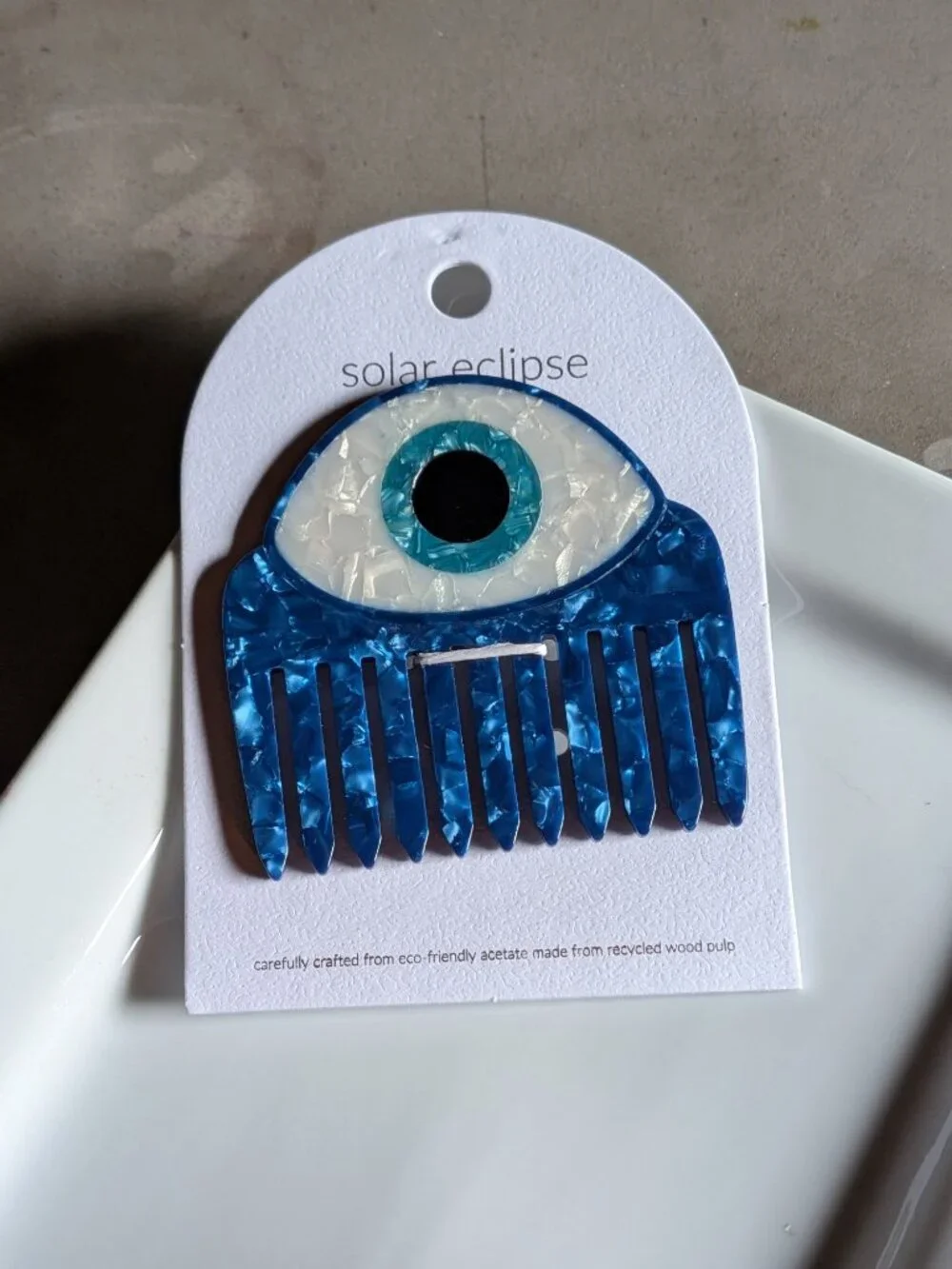 Solar Eclipse Hand-Painted Pocket Comb